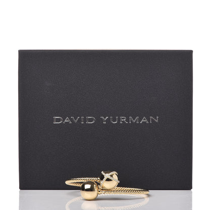 David Yurman 18K Yellow Gold Diamond Solari Bypass Bracelet 6 of 6