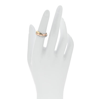 Cartier 18K White Yellow Pink Gold Diamond Small Trinity Paved Ring 50 5.25 2 of 7