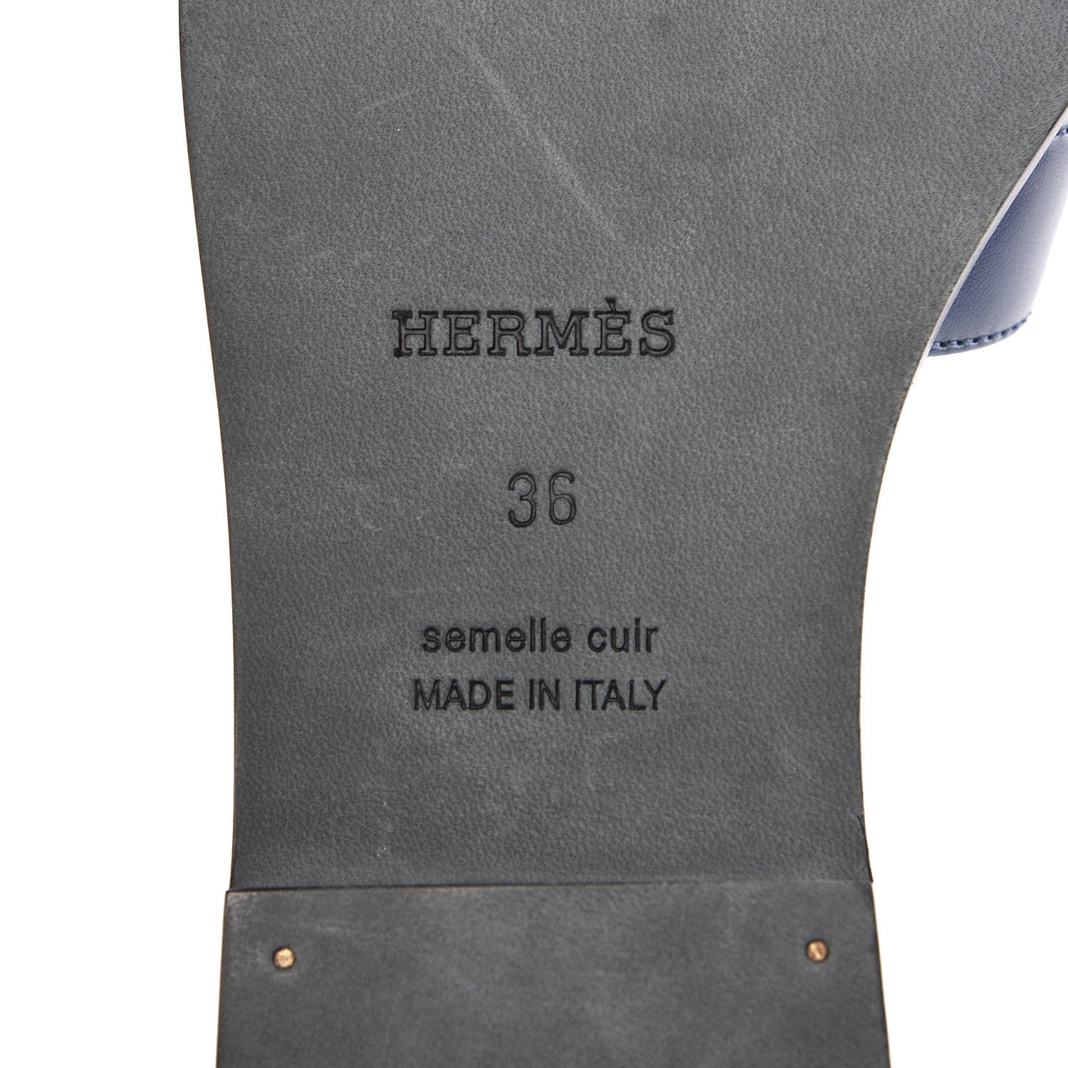Hermes Swift Oran Sandals 36 Bleu Maritime 7 of 9