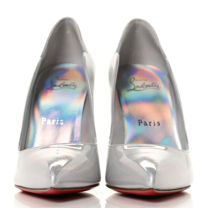 Christian Louboutin Metallic Patent Psychic Hot Chick 100 Pumps 35.5 White 2 of 8