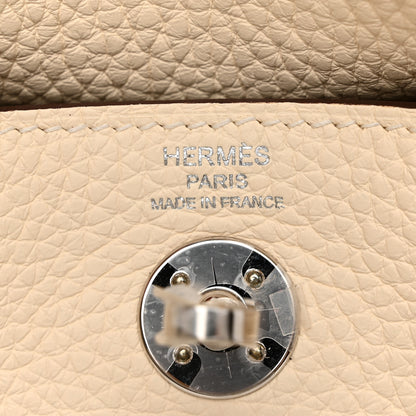 Hermes Taurillon Clemence Maxi Quadrille Mini Lindy 20 Nata Citron 6 of 11