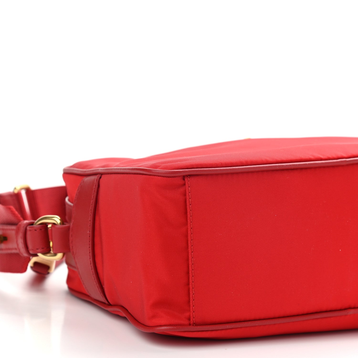 Prada Tessuto Nylon Soft Calf Camera Bag Rosso 9 of 10