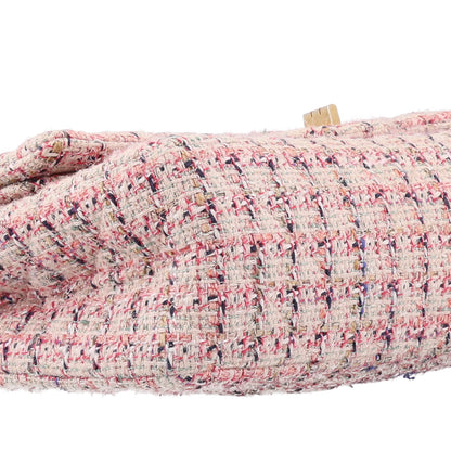 Chanel Tweed Quilted 2.55 Reissue 225 Flap Ecru Pink Multicolor 9 of 10