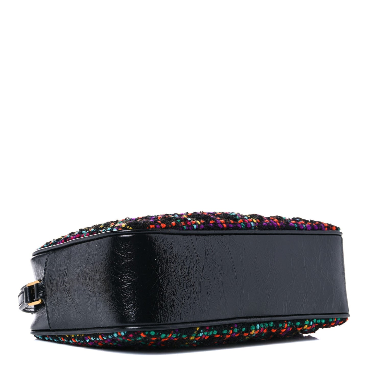 Tweed Calfskin Monogram Lou Camera Bag Black