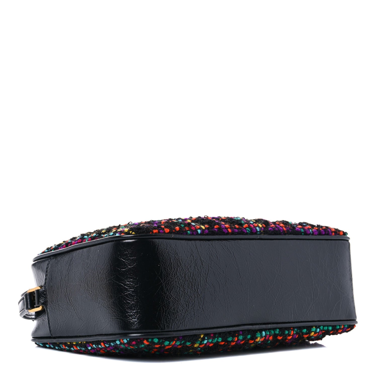 Saint Laurent Tweed Calfskin Monogram Lou Camera Bag Black 4 of 13