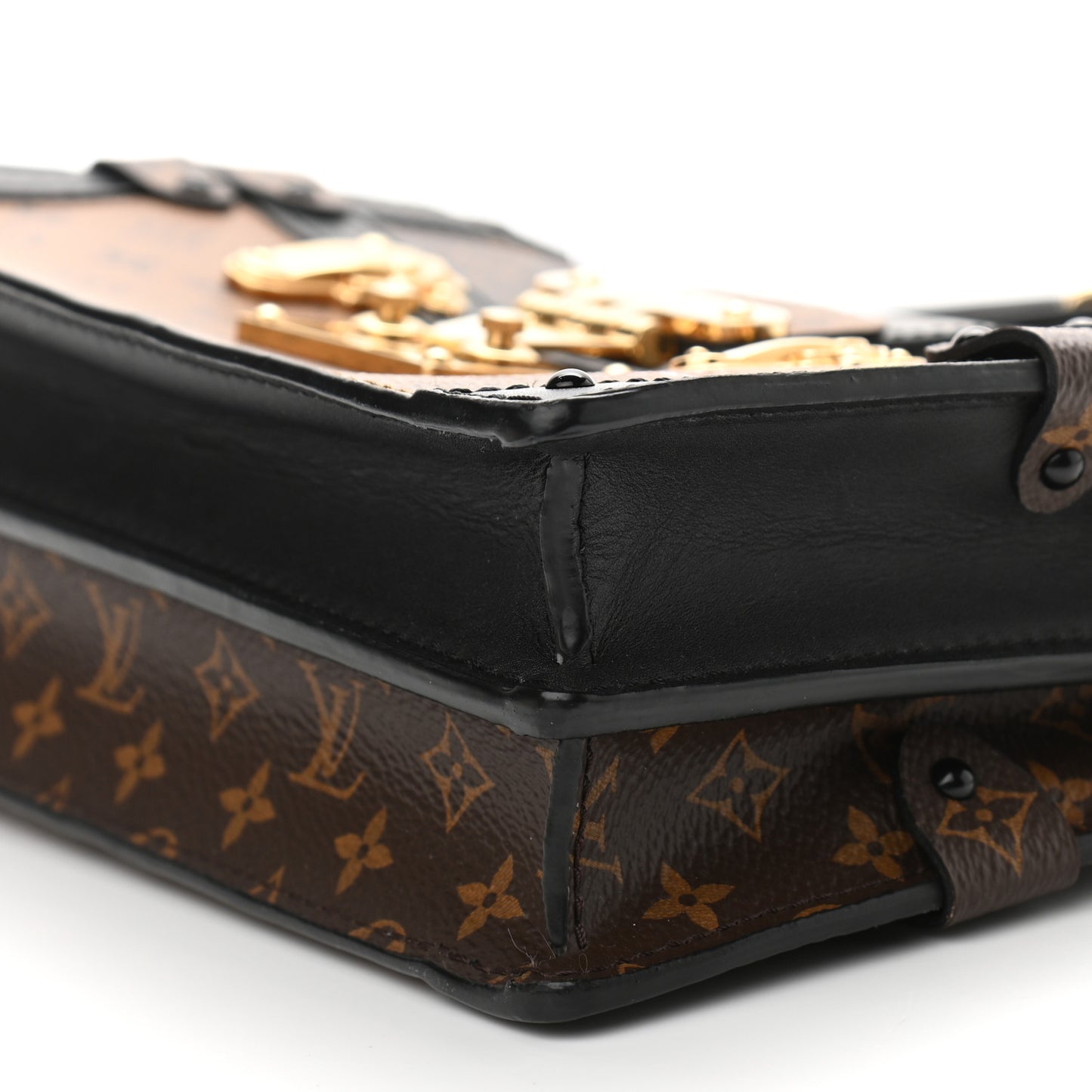 Reverse Monogram Trunk Clutch