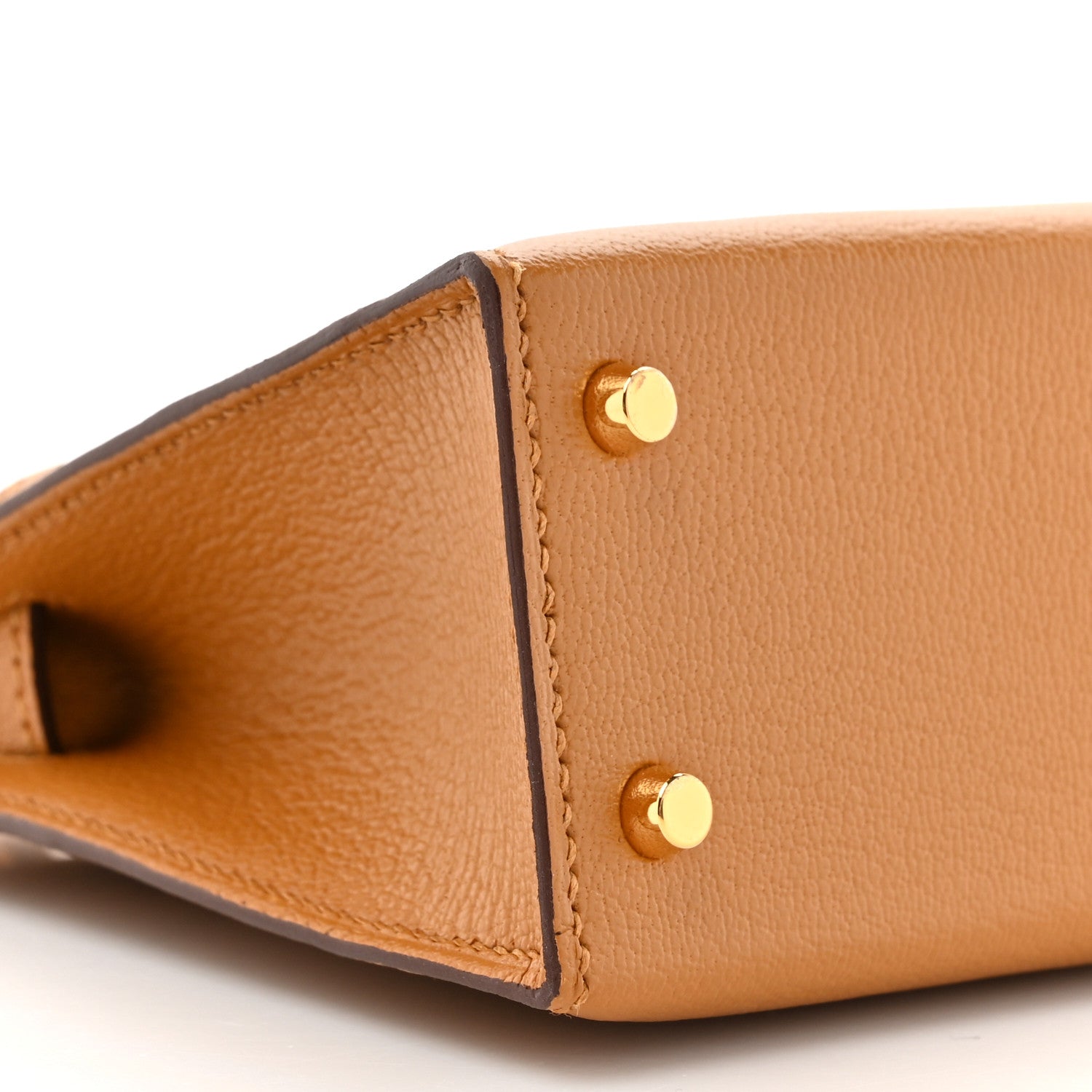 Hermes Chevre Mysore Verso Mini Kelly Sellier 20 Caramel Cacao 9 of 10