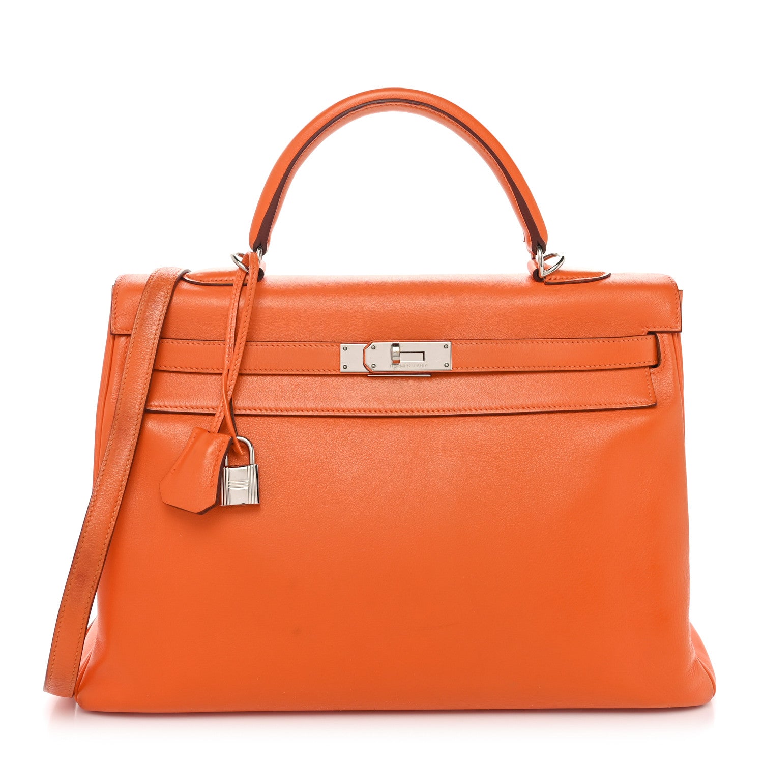 Hermes Swift Kelly Retourne 35 Orange 1 of 11