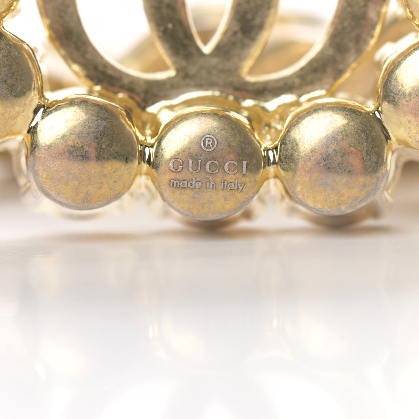 Pearl Double G Choker Gold