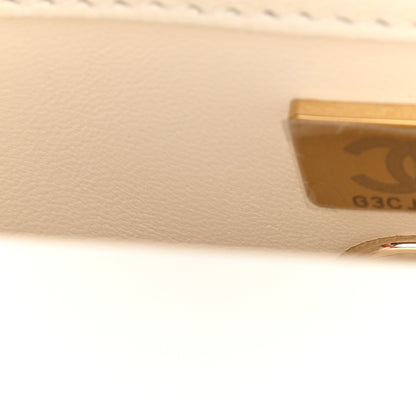 Chanel Caviar Quilted Extra Mini Coco Handle Flap White 7 of 11