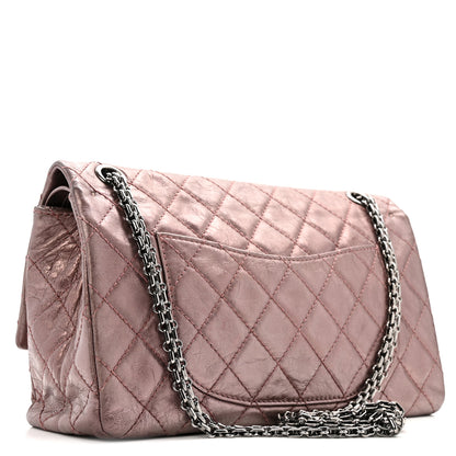 Chanel Metallic Aged Calfskin Quilted 2.55 Reissue 226 Flap Rose Fonce 3 of 16