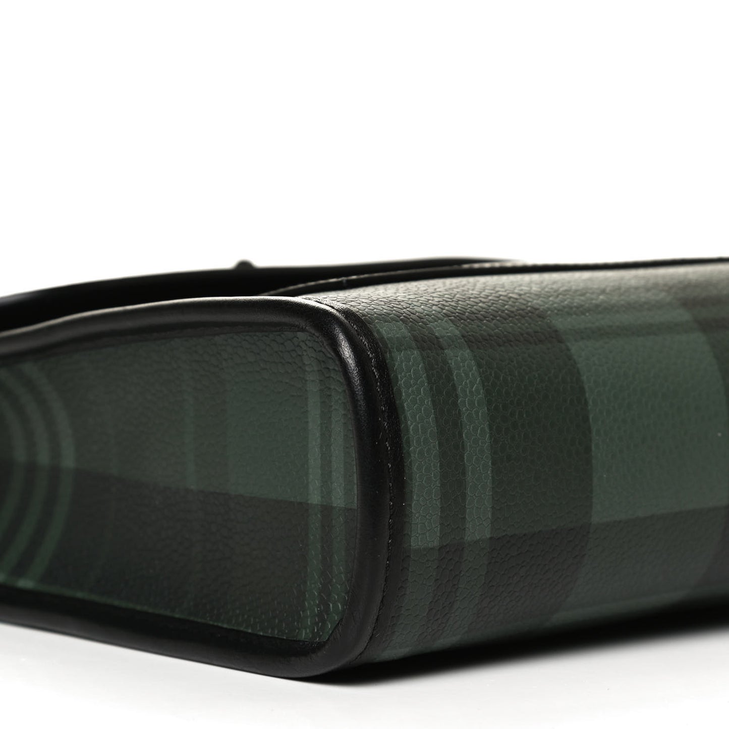 Printed Eco Scotchgrain Calfskin Tartan Antony Messenger Crossbody Black Green