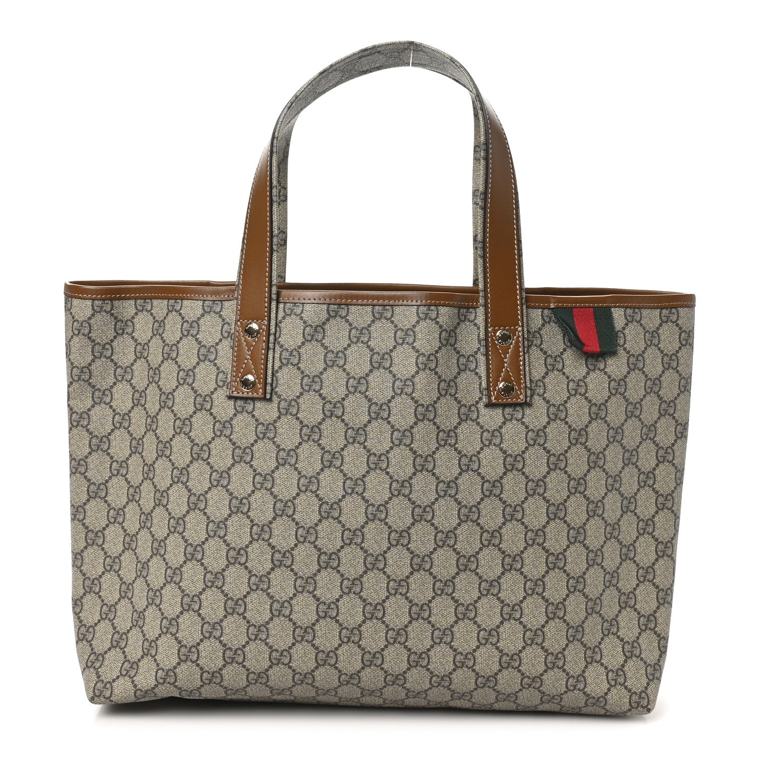 Gucci GG Plus Monogram Medium Signature Web Loop Tote Light Brown 1 of 9
