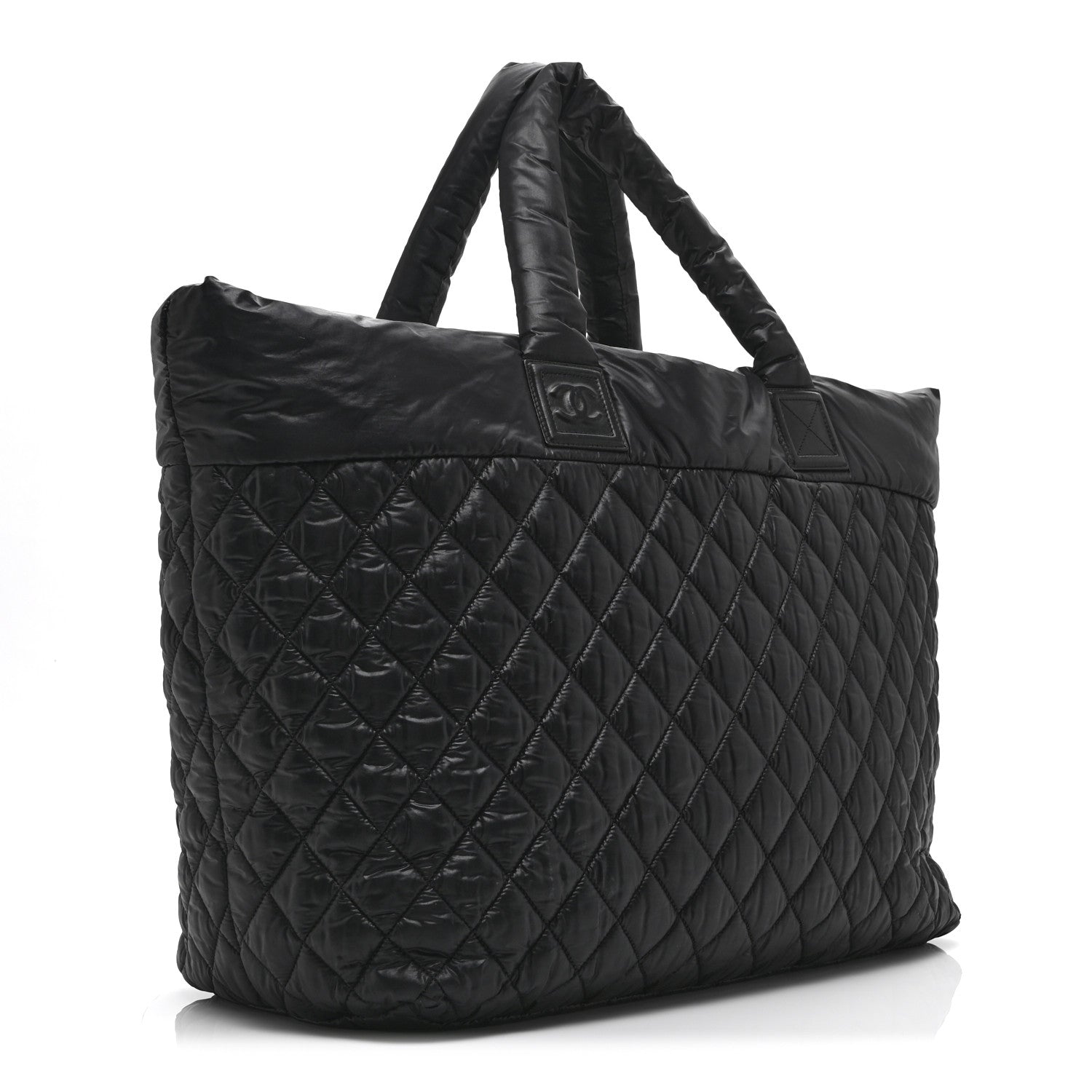 Chanel Nylon Quilted Extra Large Coco Cocoon Tote Black 3 of 11
