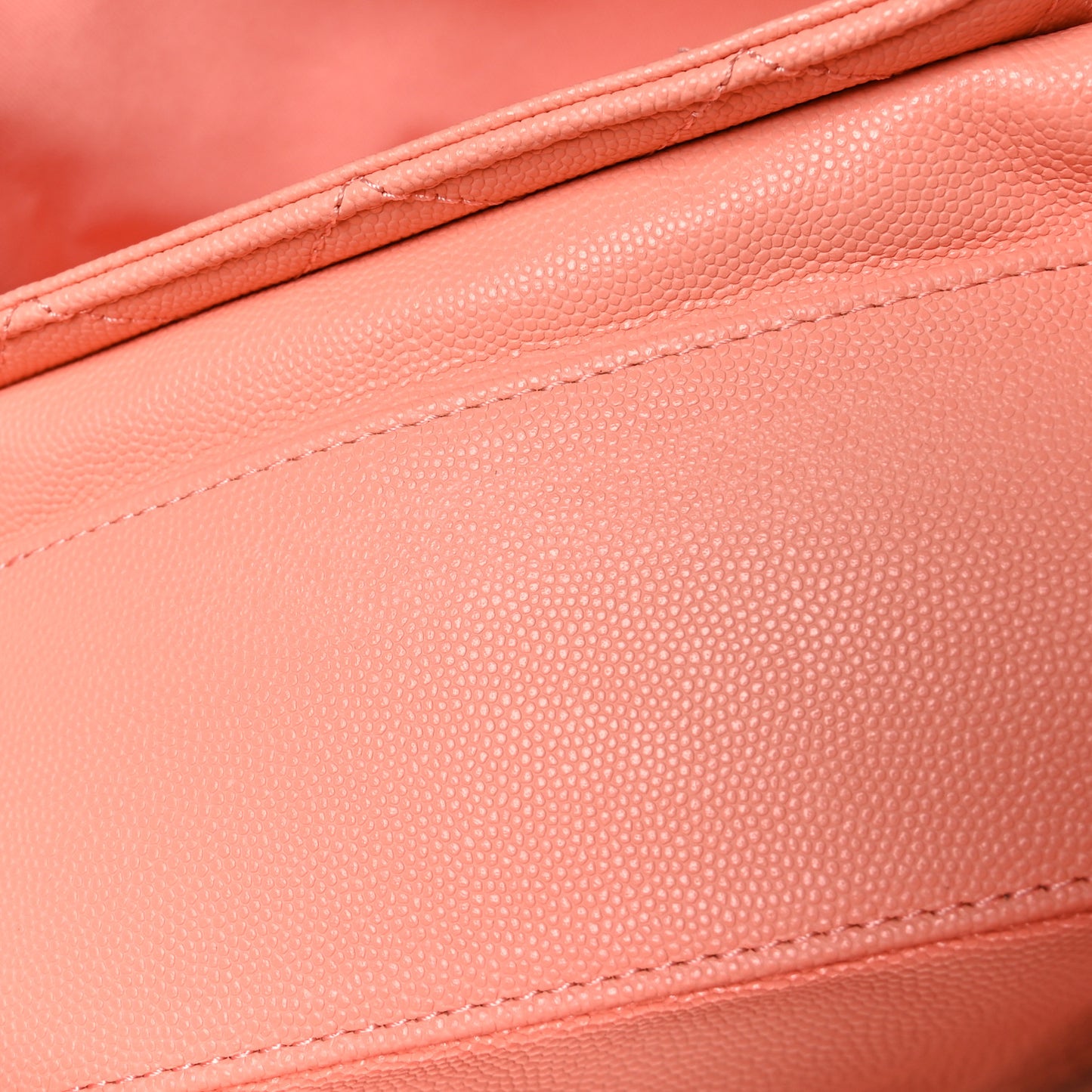 Caviar Quilted Handy Box Vanity Case Orange