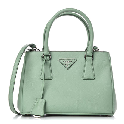 Prada Saffiano Lux Small Galleria Double Zip Tote Acquamarina 1 of 10