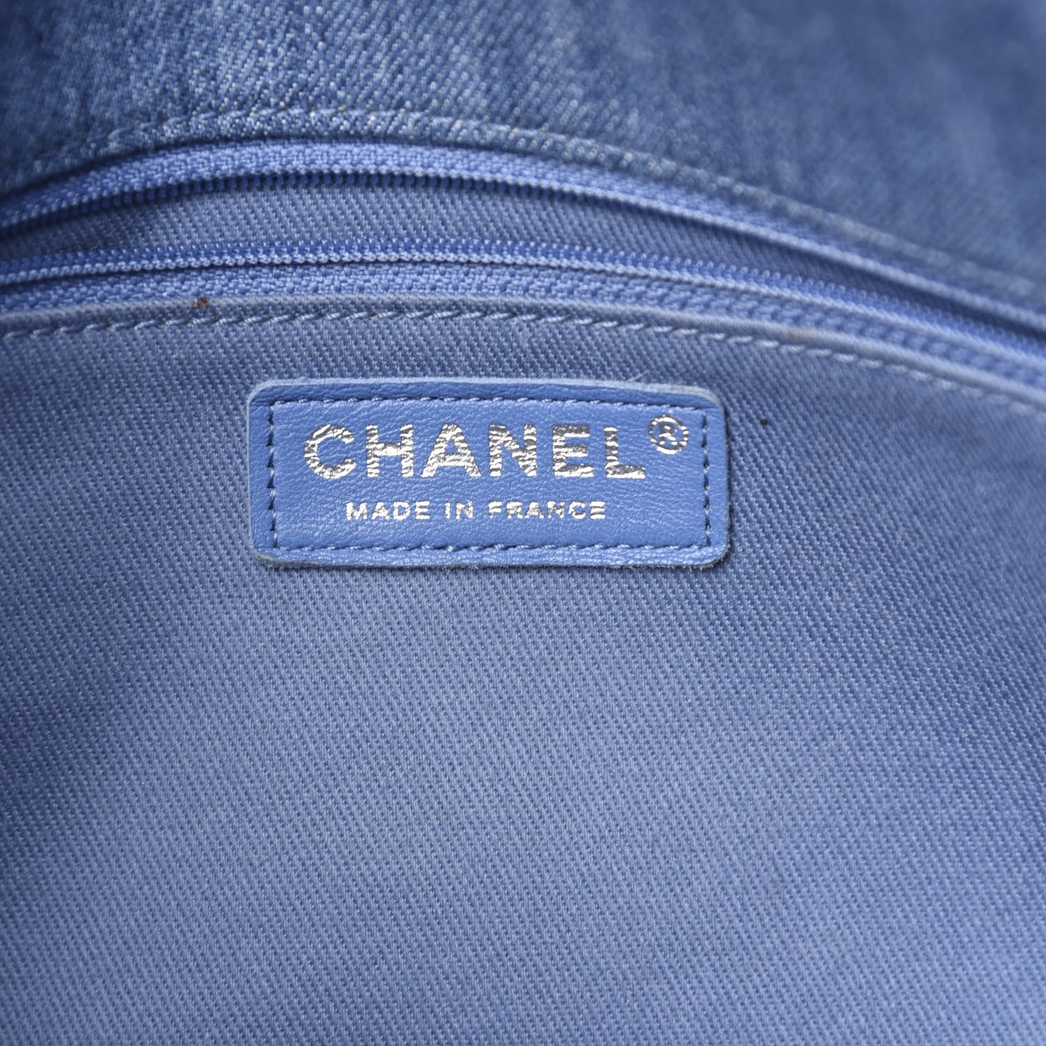 Chanel Frayed Denim Quilted Large Blue Chip Flap Blue 7 of 13