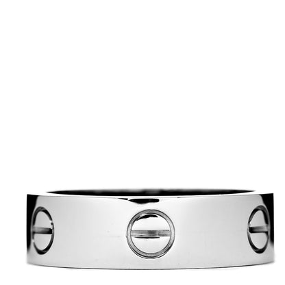 Cartier 18K White Gold 6mm LOVE Ring 58 8.25 1 of 5