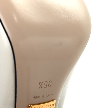 Gucci Malaga Kid Sylvie High Heel Pumps 35.5 White 9 of 9