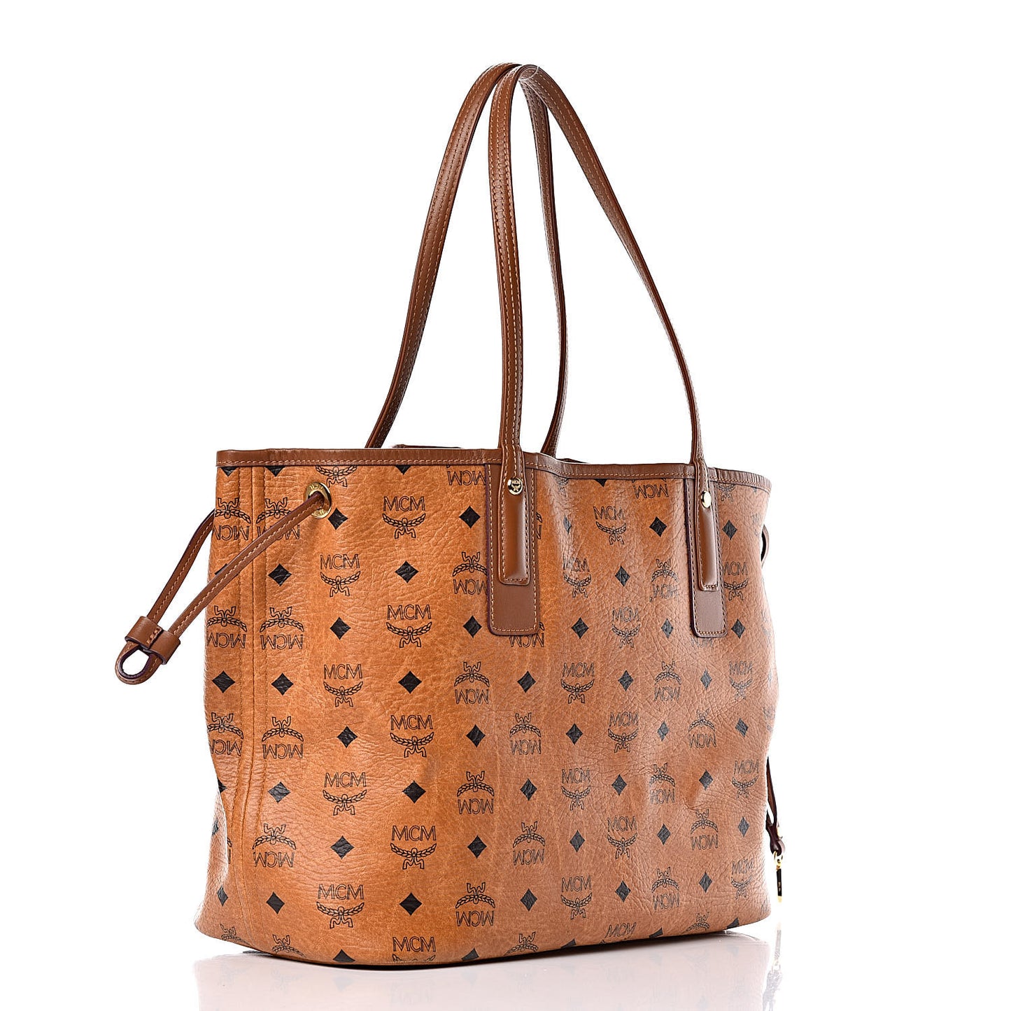 Visetos Medium Liz Reversible Shopper Tote Cognac