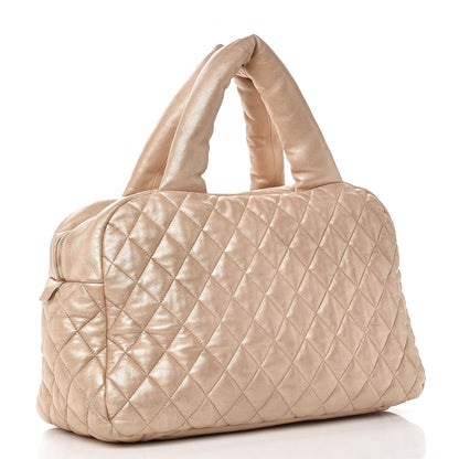 Chanel Metallic Lambskin Coco Cocoon Bowler Light Gold 3 of 16