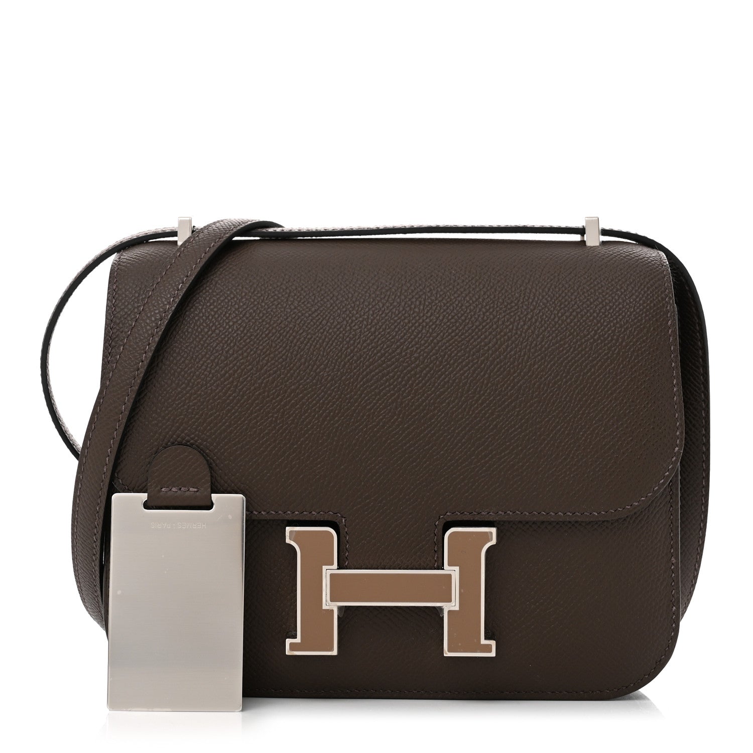 Hermes Epsom Enamel Constance 18 Ecorce Gris Asphalte 3 of 12