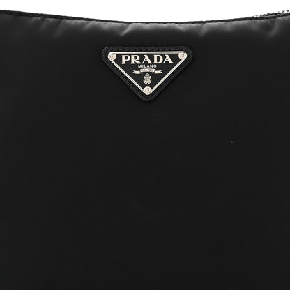 Prada Re-Nylon Saffiano Pocket Zippered Shoulder Bag Black 8 of 10
