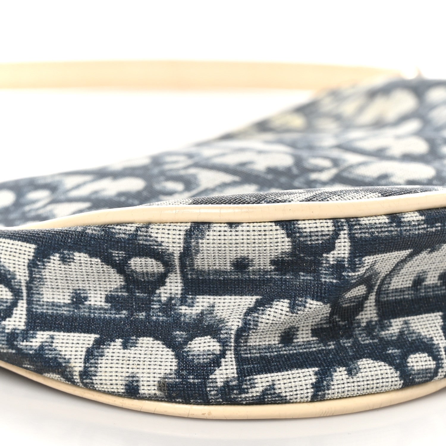 Christian Dior Monogram Mini Saddle Pochette White Blue 9 of 12