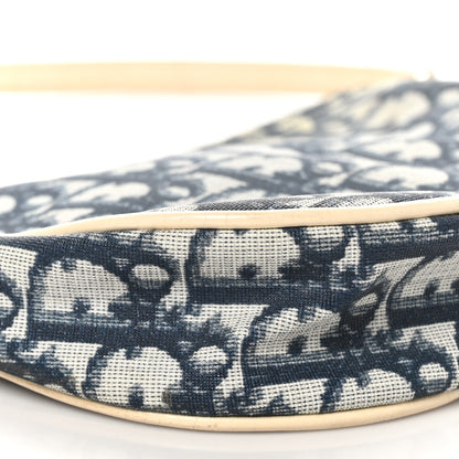 Christian Dior Monogram Mini Saddle Pochette White Blue 9 of 12