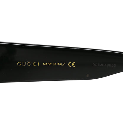 Gucci Acetate Square Frame Sunglasses GG0083S Glitter Red Black Green 5 of 7