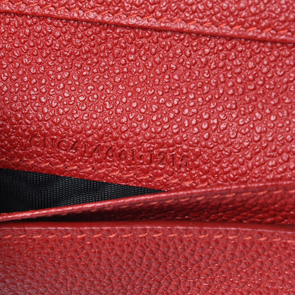 Saint Laurent Grained Calfskin Rive Gauche Compact Zip Around Wallet Red 10 of 10