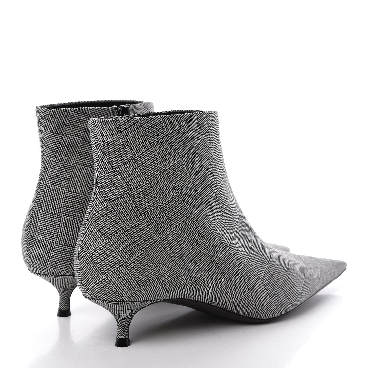 Balenciaga Wool Checked Knife Pointy Toe Boots 38.5 4 of 8