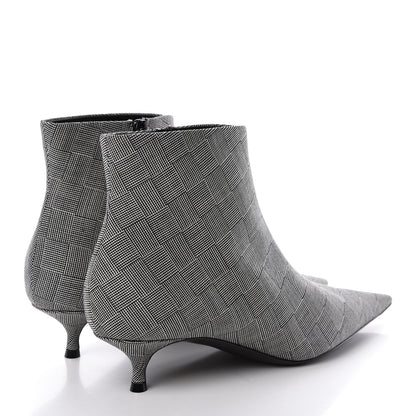 Balenciaga Wool Checked Knife Pointy Toe Boots 38.5 4 of 8