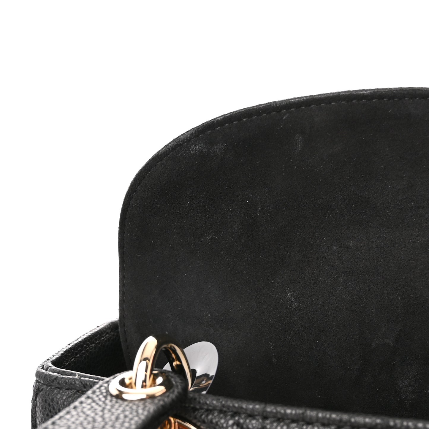 Grained Calfskin Cannage Small Lady Dior Black