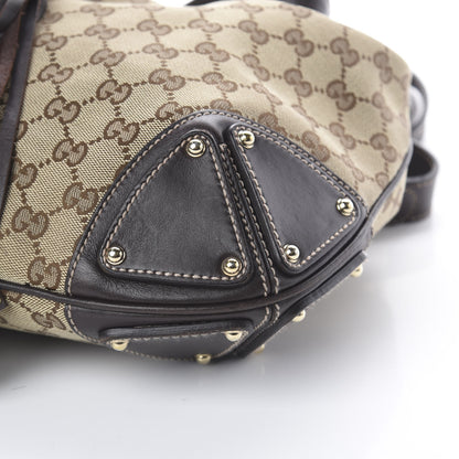 Gucci Monogram Medium Indy Top Handle Hobo Dark Brown 6 of 7