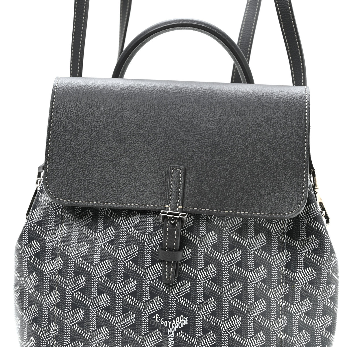 Goyardine Calfskin Mini Alpin Backpack Grey