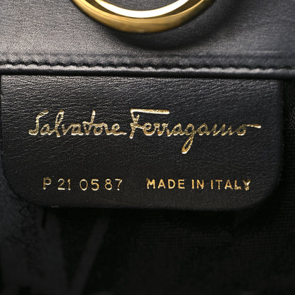 Salvatore Ferragamo Calfskin Diana Chain Shoulder Bag Black 6 of 10