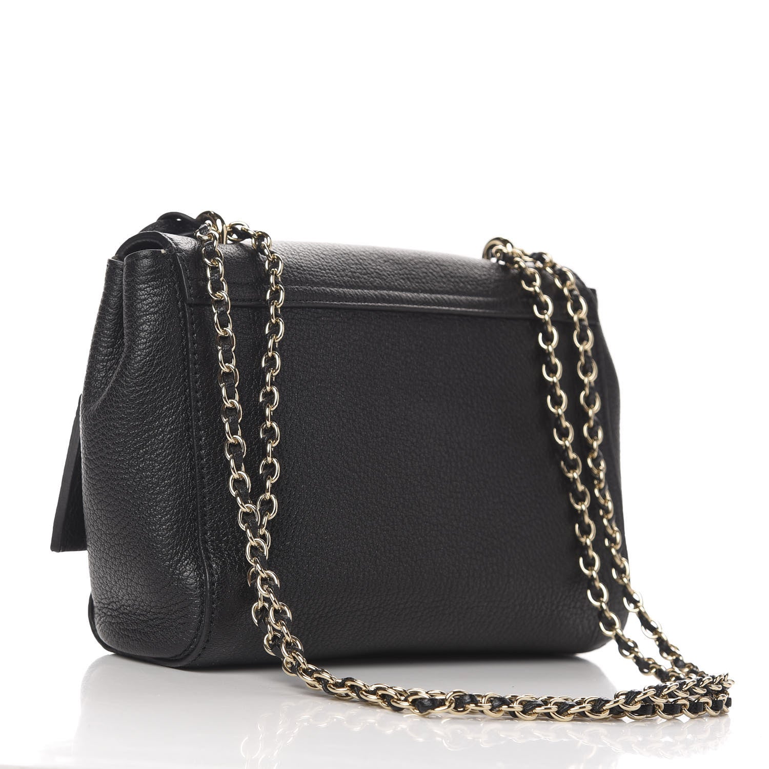 Mulberry Glossy Goatskin Small Lily Flap Black 3 of 17