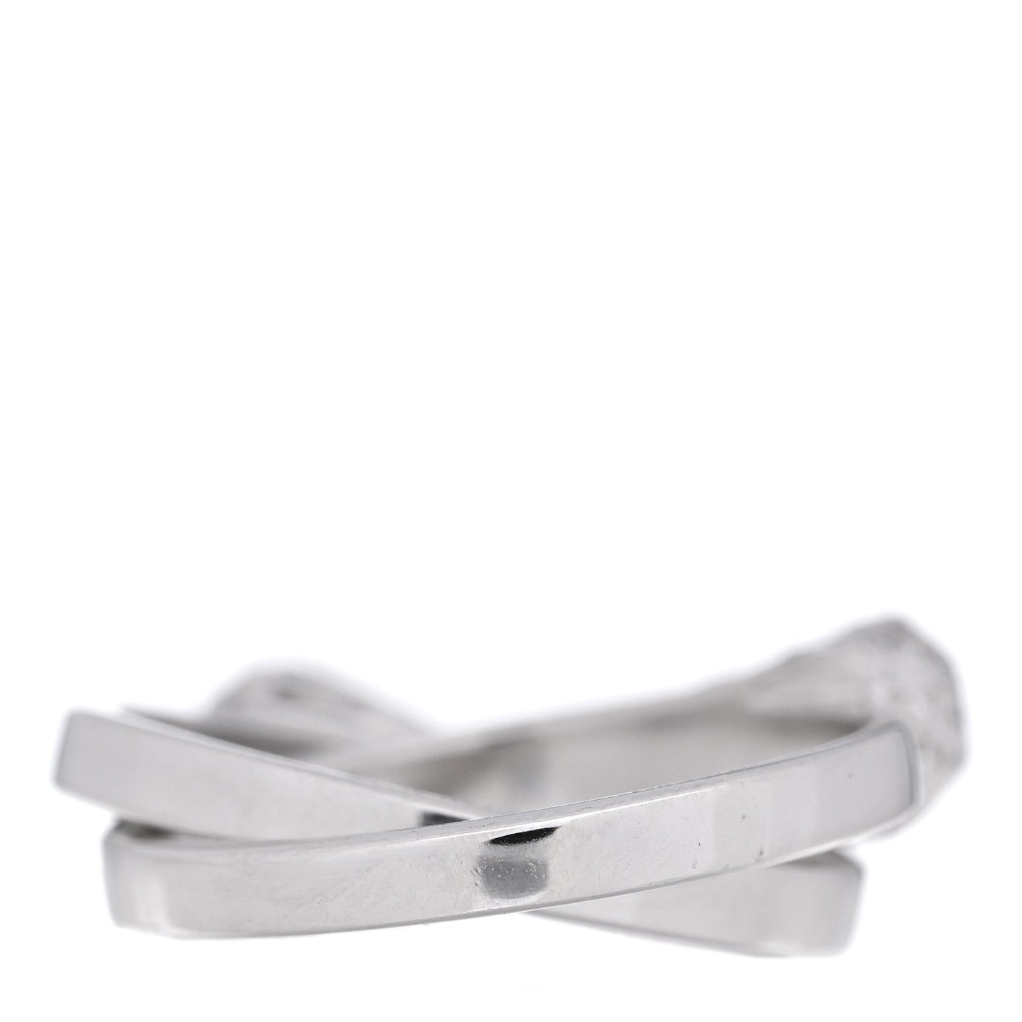 18K White Gold Diamond Interlocking Chiodo Ring 52 6