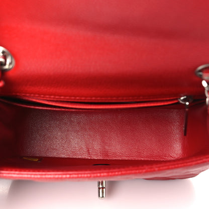 Chanel Caviar Quilted Mini Square Flap Red 5 of 12