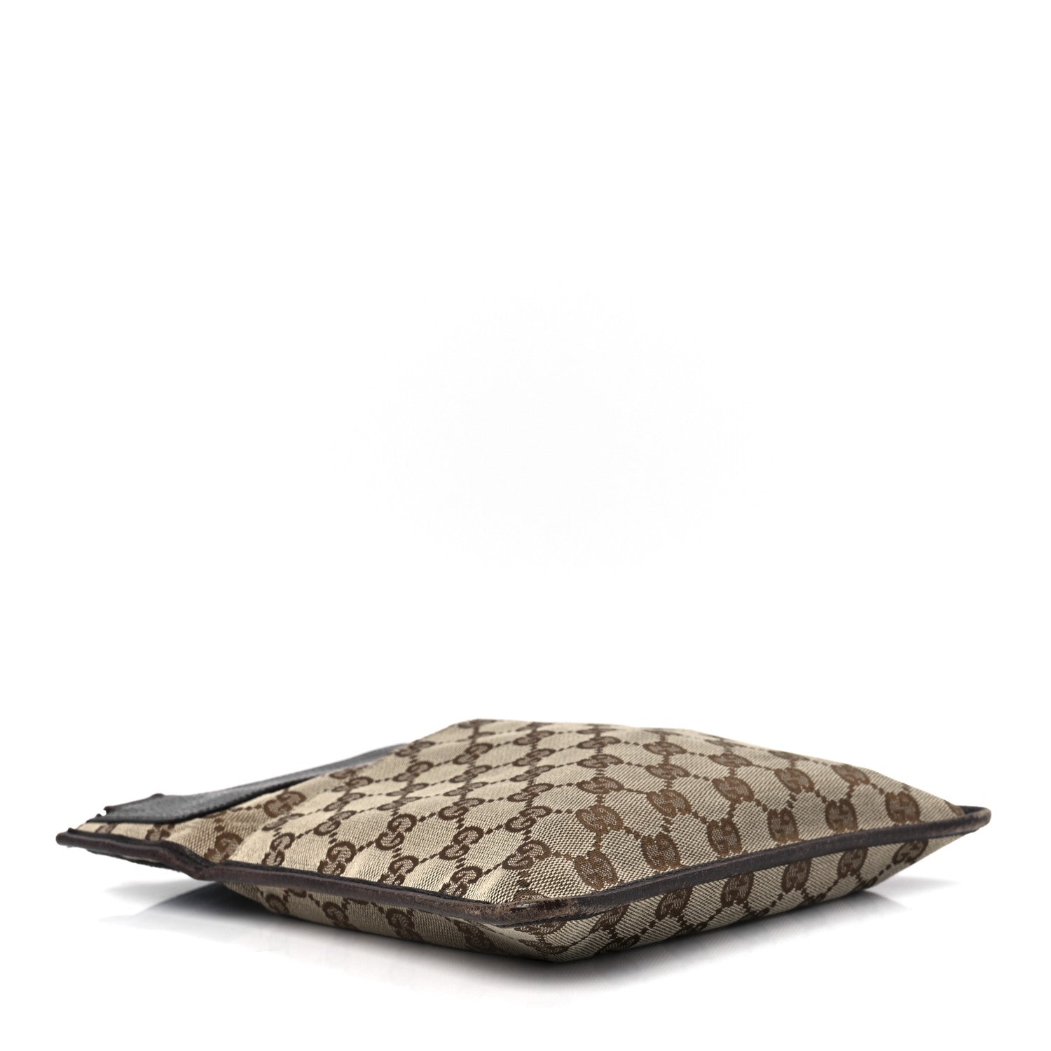 Gucci GG Monogram Web Messenger Crossbody Bag Dark Brown 4 of 16