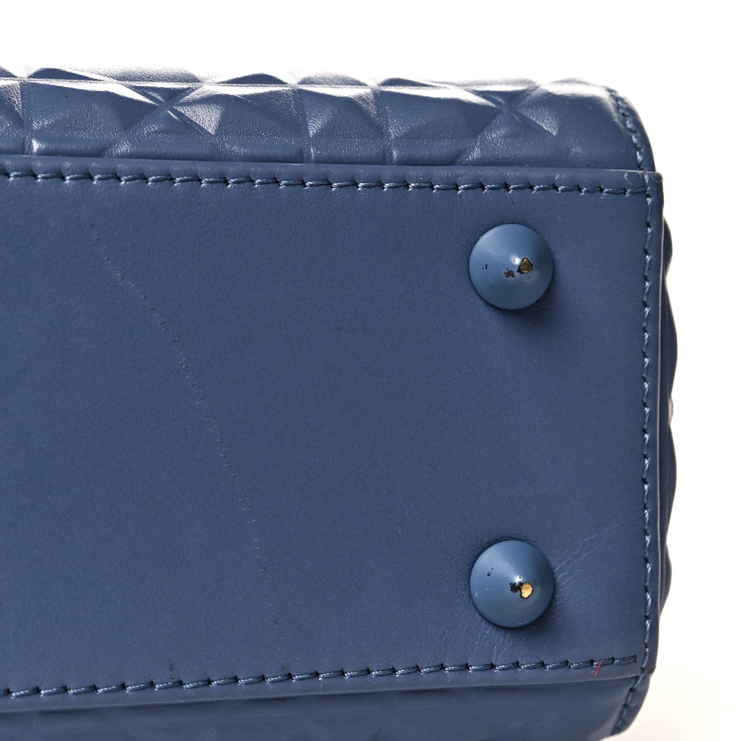 Christian Dior Calfskin Cannage Diamond Small My ABCDior Blue 9 of 18