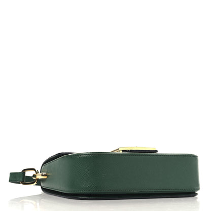 Prada Saffiano Lux Embleme Flap Shoulder Bag Mango 4 of 11
