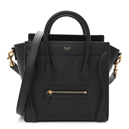 Celine Smooth Calfskin Nano Luggage Black 1 of 12