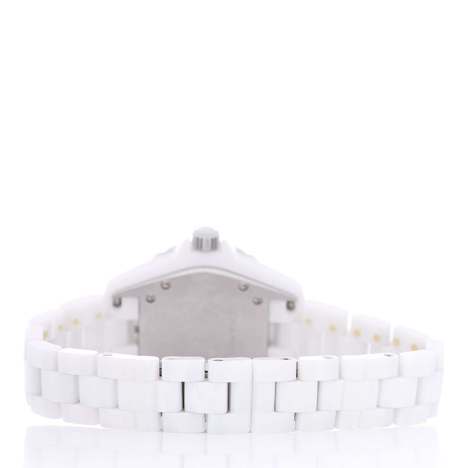 Chanel Stainless Steel Ceramic Diamond 33mm J12 Quartz Watch White 4 of 5