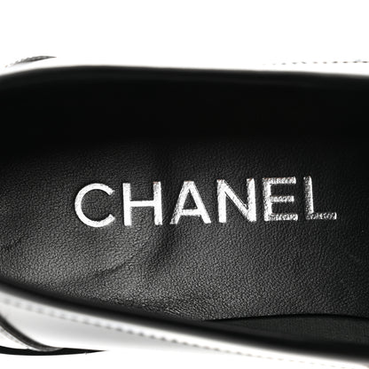 Chanel Calfskin Metal CC Loafers 36.5 Black 7 of 8