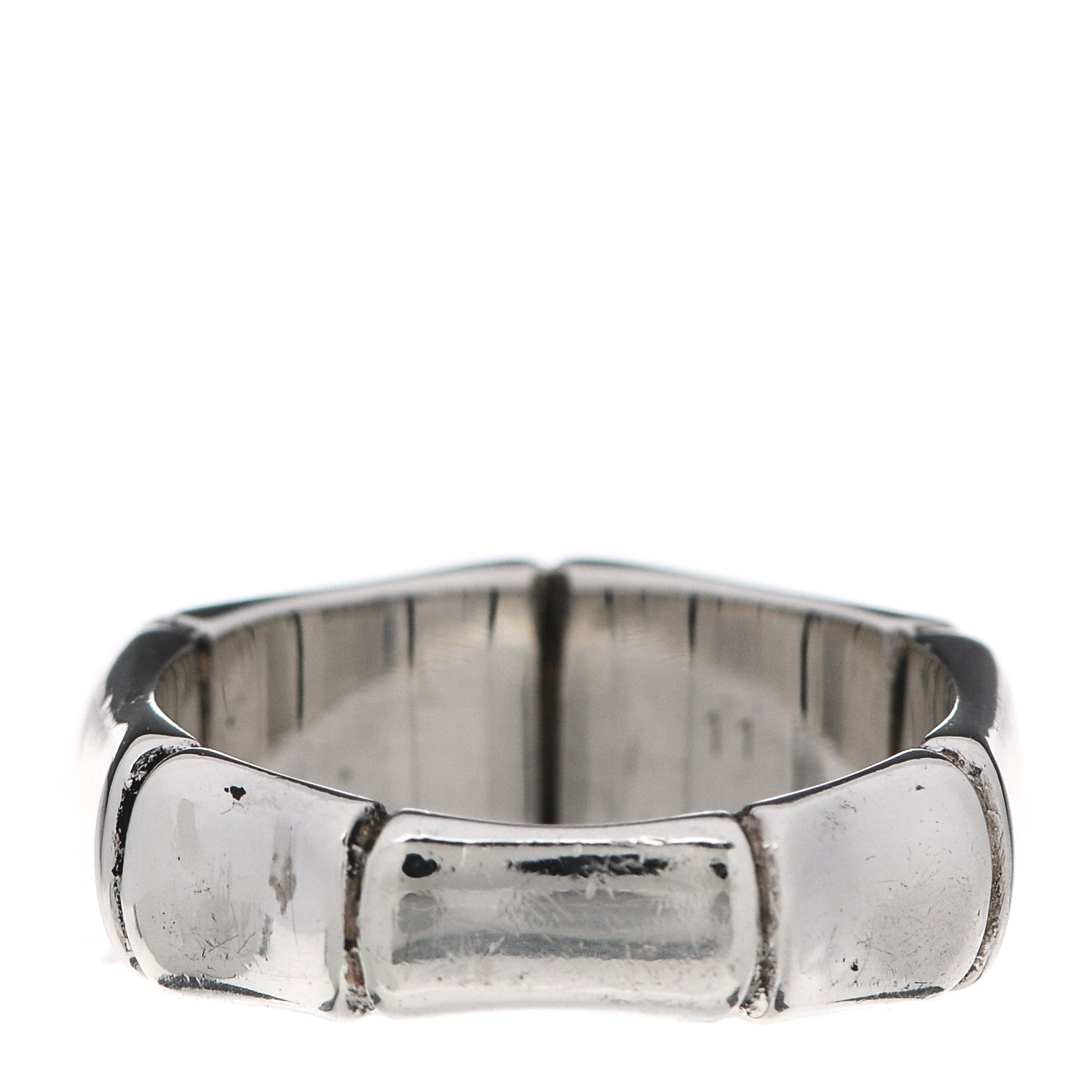 Gucci Sterling Silver Bamboo Band Ring 50 5.5 3 of 5