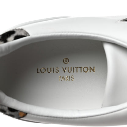 Louis Vuitton Calfskin Calf Hair Monogram Giant Jungle Frontrow Sneakers 39 White 7 of 7