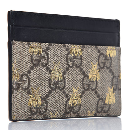 Gucci GG Supreme Monogram Bees Card Holder Black 3 of 8