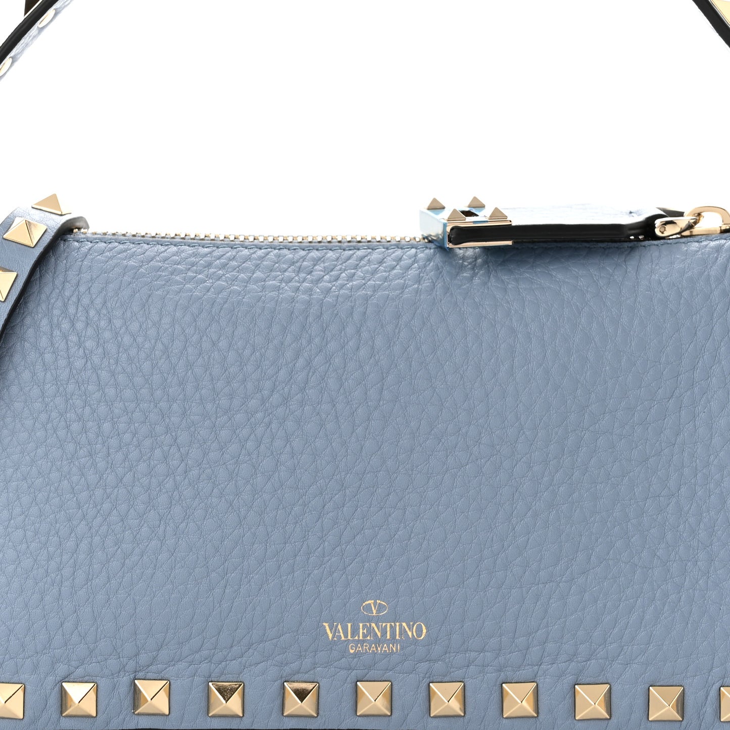Pebbled Calfskin Small Rockstud Flip Lock Shoulder Bag Niagara